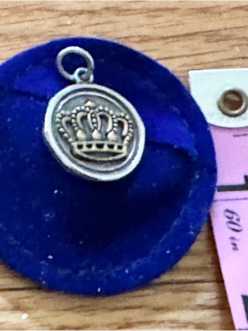 Waxing Poetic Sterling Silver & Brass Crown Charm